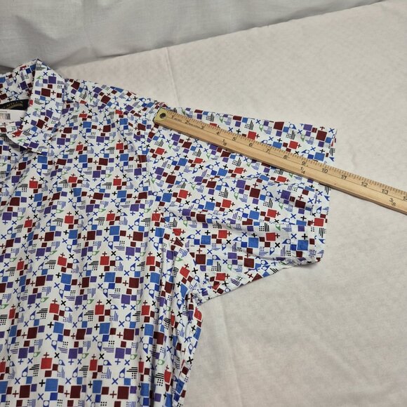 CREMIEUX PREMIUM DENIM Men's Size M Shirt Stretch Lightweight White Multi  (54) - Picture 4 of 10